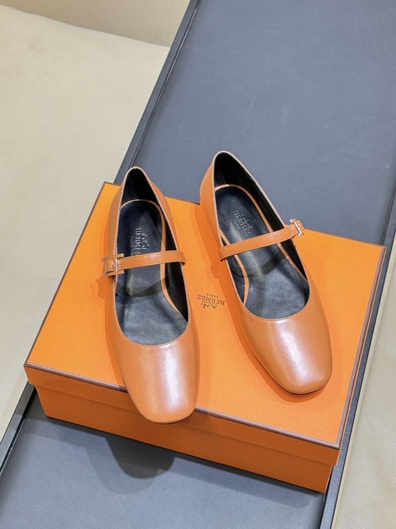 Женские балетки с ремешком Hermès