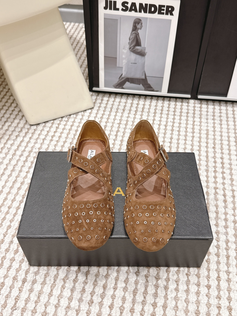 Туфли Alaia балетки из замши Alaïa