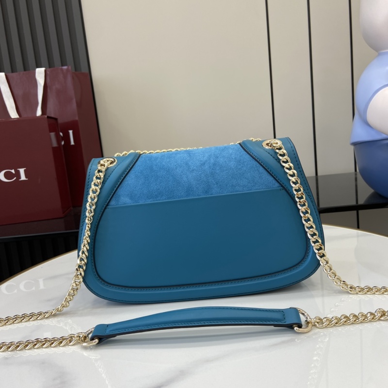Сумка Gucci синяя с цепочкой