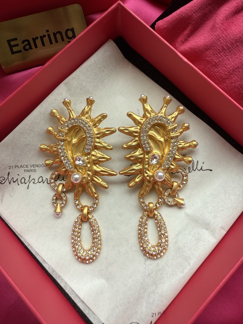 Серьги Schiaparelli с кристаллами и жемчугом