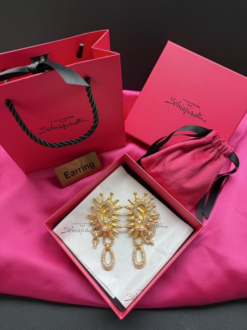 Серьги Schiaparelli с кристаллами и жемчугом