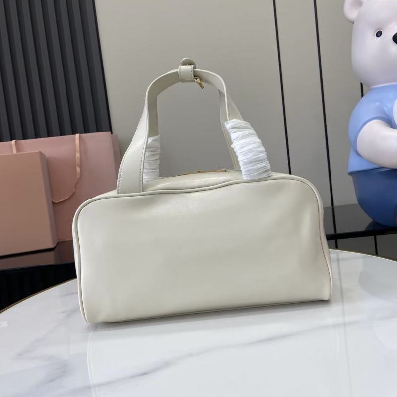 Сумка-тоут Miu Miu белая кожа