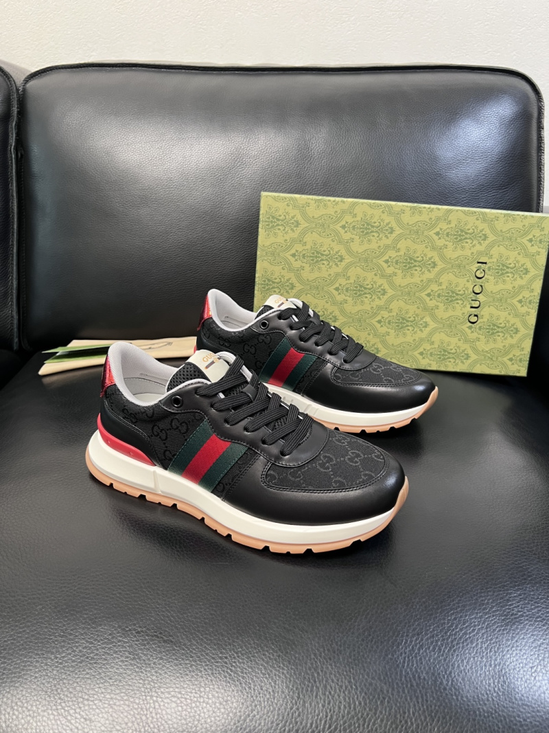 Мужские черные кроссовки Gucci