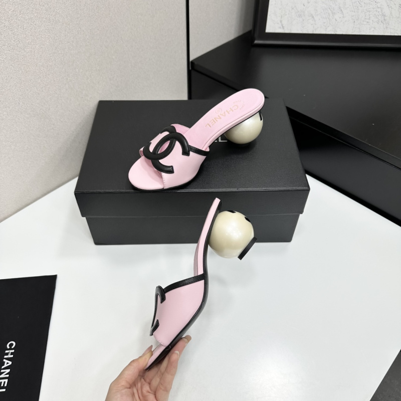 Женские мюли на шарообразном каблуке Chanel