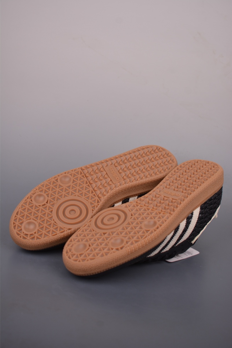 кроссовки Adidas Samba черные плетеные