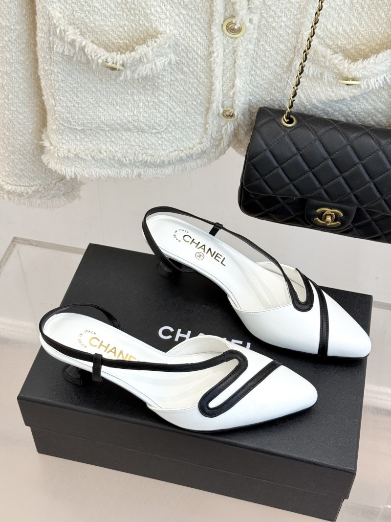 Женские туфли на каблуке с ремешком Chanel