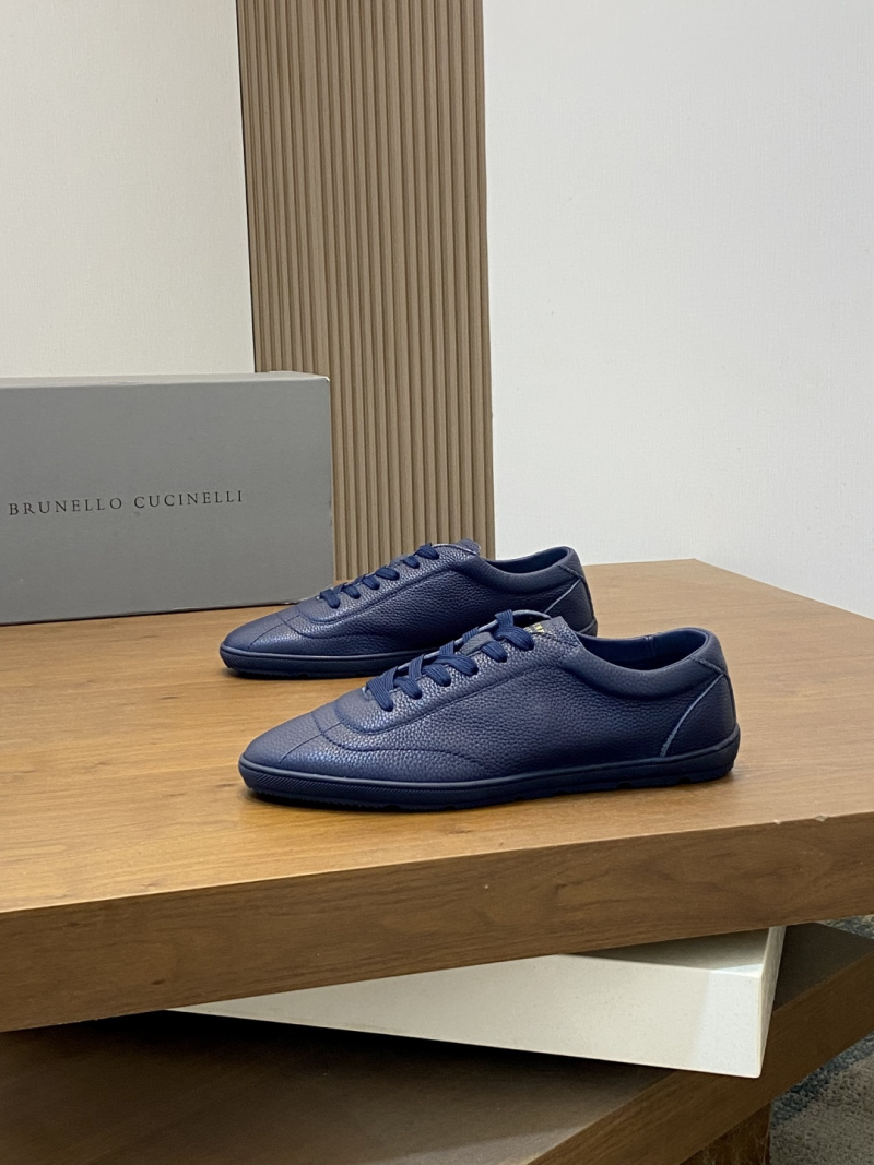 Мужские кожаные кроссовки Brunello Cucinelli