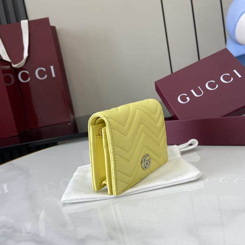 Портмоне Gucci желтое с логотипом GG