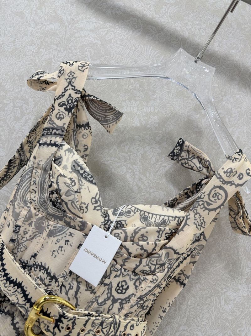 Платье с бантами и поясом Zimmermann