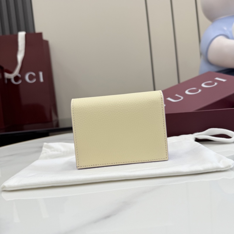 Портмоне Gucci кремовое с логотипом GG