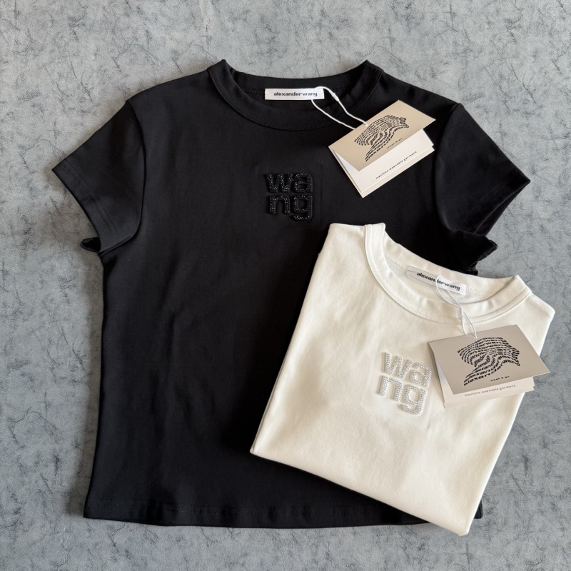 Женская футболка Alexander Wang с кристаллами