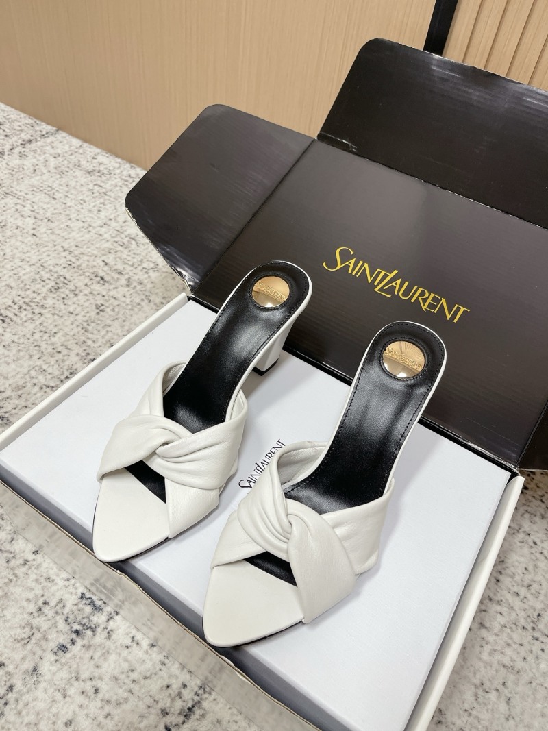 Мюли Saint Laurent женские кожаные