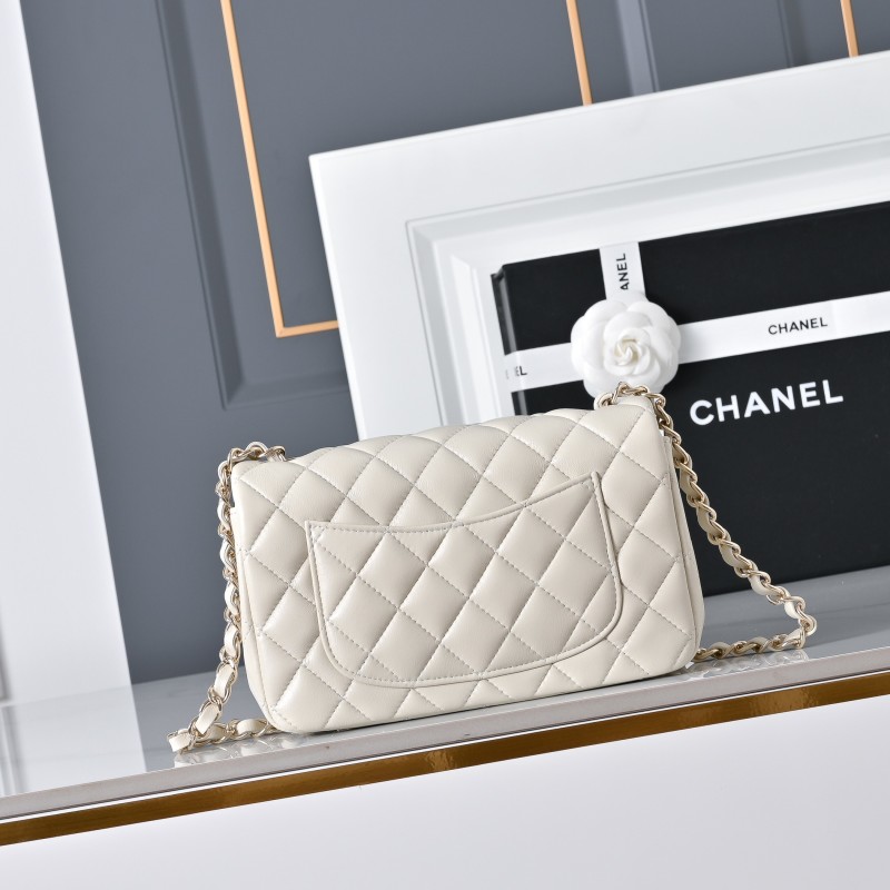 Дамская сумка через плечо с цепочкой, кремовый цвет Chanel