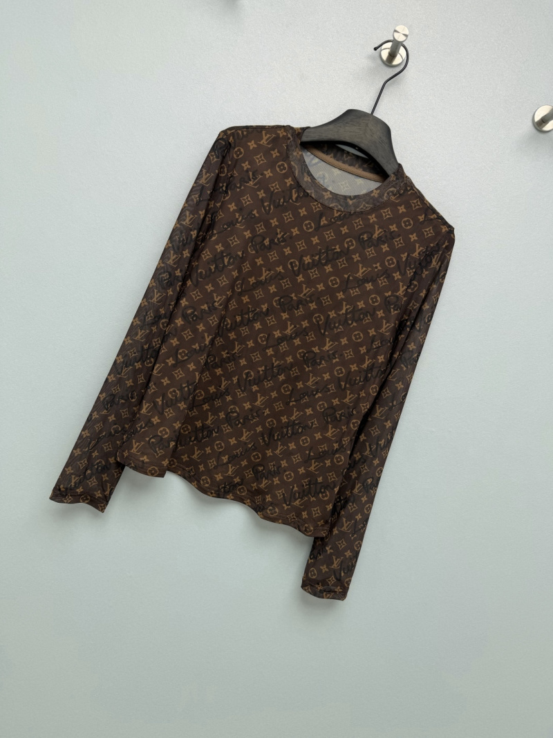 Монограммовая футболка Louis Vuitton с длинными рукавами