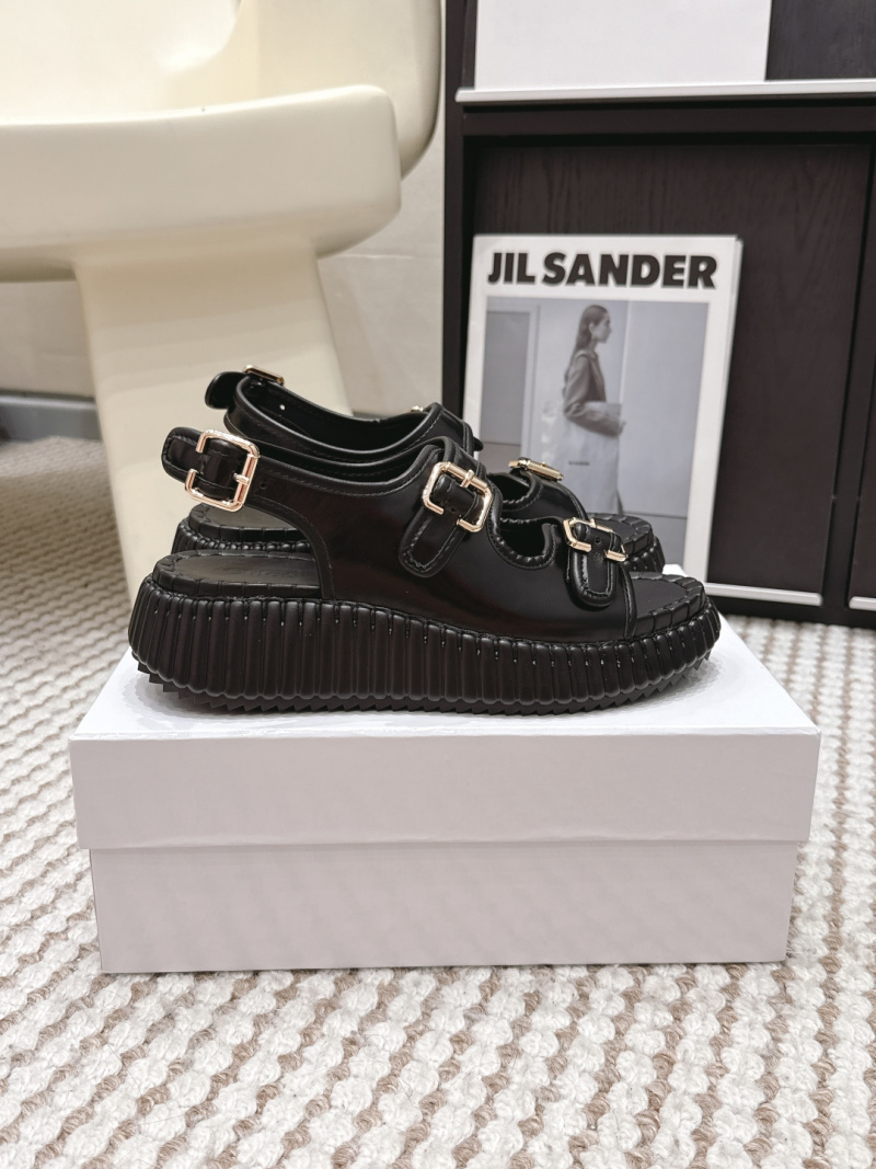 Женские черные босоножки на платформе Chloé