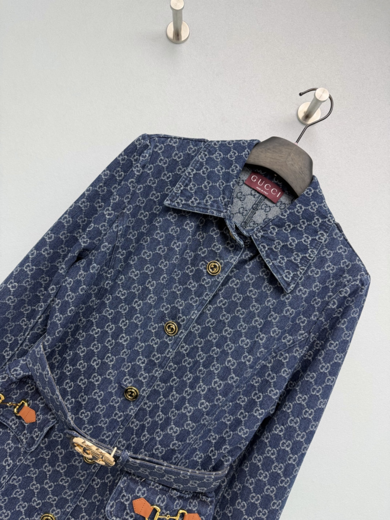 Джинсовая куртка Gucci с GG-принтом