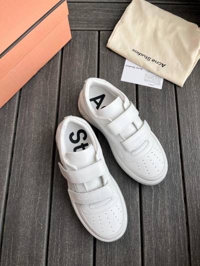 Кроссовки женские Acne Studios, белые, на липучках