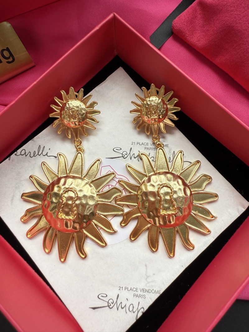 Серьги в виде солнца с золотым оттенком Schiaparelli