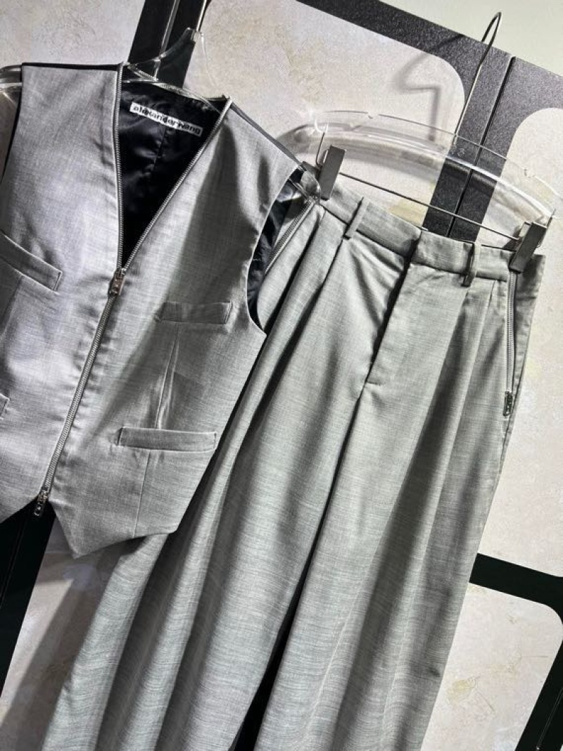 Комплект: жилет и брюки палаццо женские, серый Alexander Wang