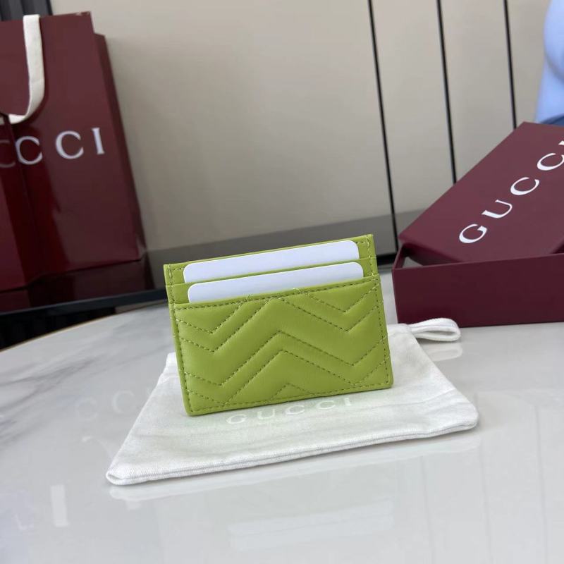 Картхолдер Gucci зеленый с логотипом GG