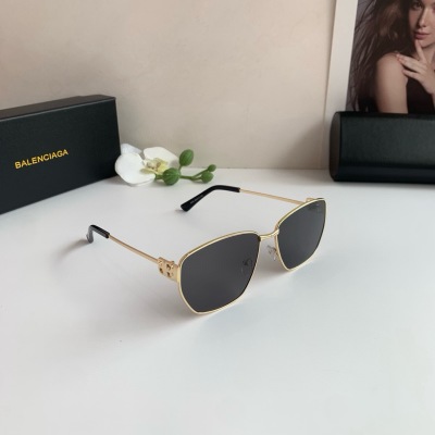Солнечные очки Balenciaga, металлическая квадратная оправа
