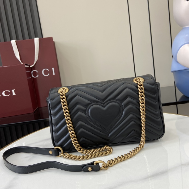 Черная сумка Gucci с цепочкой