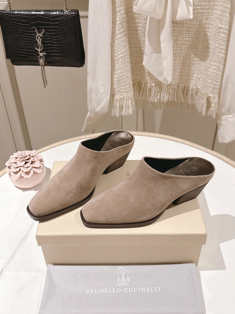 Женские мюли Brunello Cucinelli замшевые