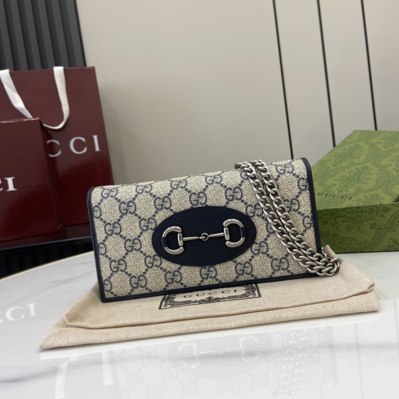 Портмоне Gucci с цепочкой и принтом GG