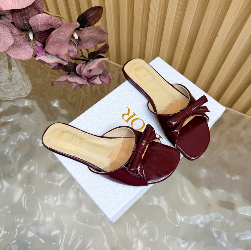 Женские сабо мюли с бантом Dior