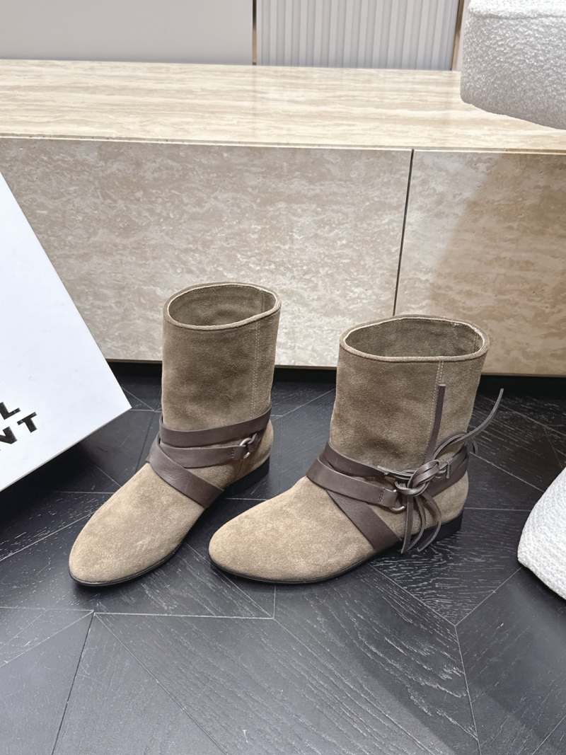 Женские ботильоны Isabel Marant бежевого цвета