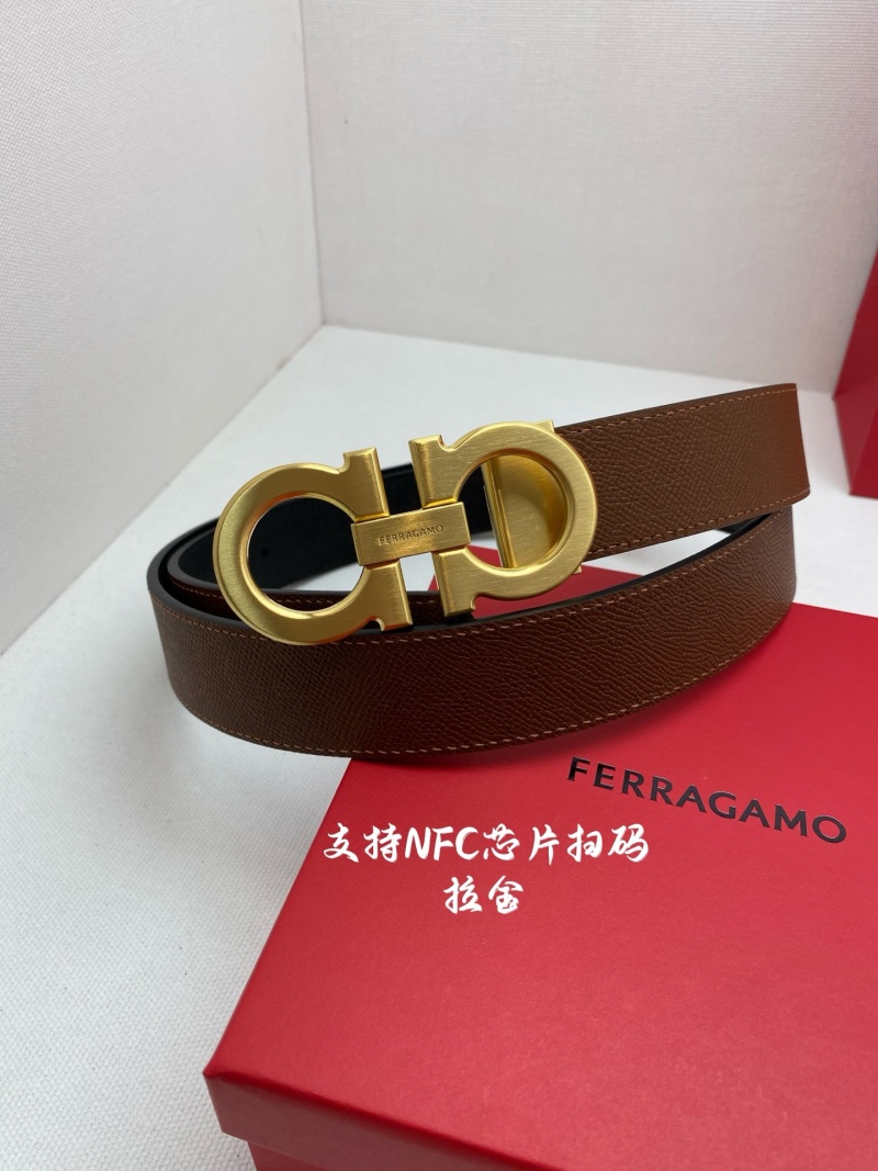 Двусторонний ремень из натуральной кожи Ferragamo