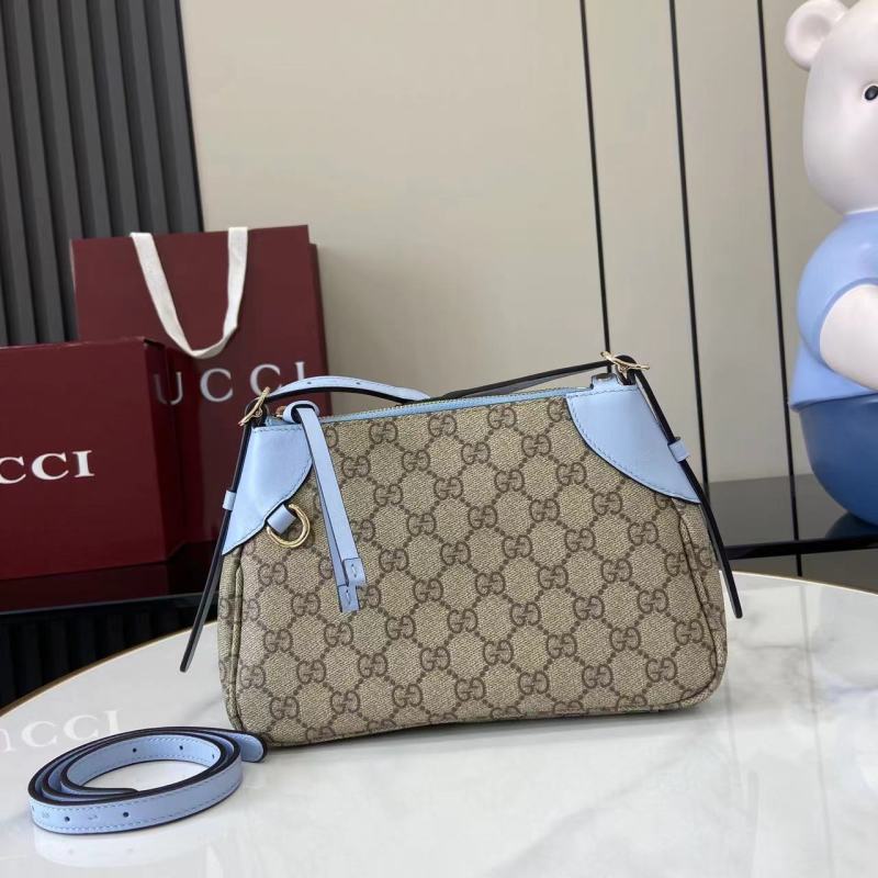 Сумка Gucci с монограммой и голубыми вставками