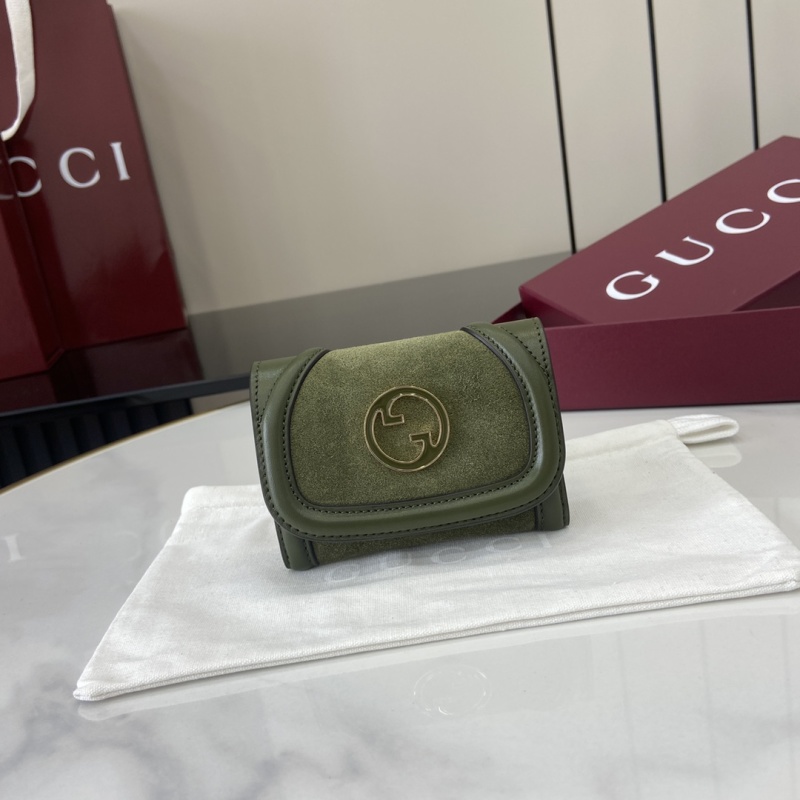 Портмоне Gucci зеленое с логотипом