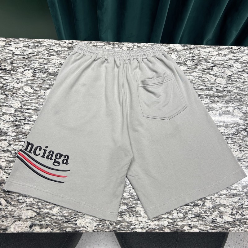 Шорты мужские серые стиранный хлопок Balenciaga