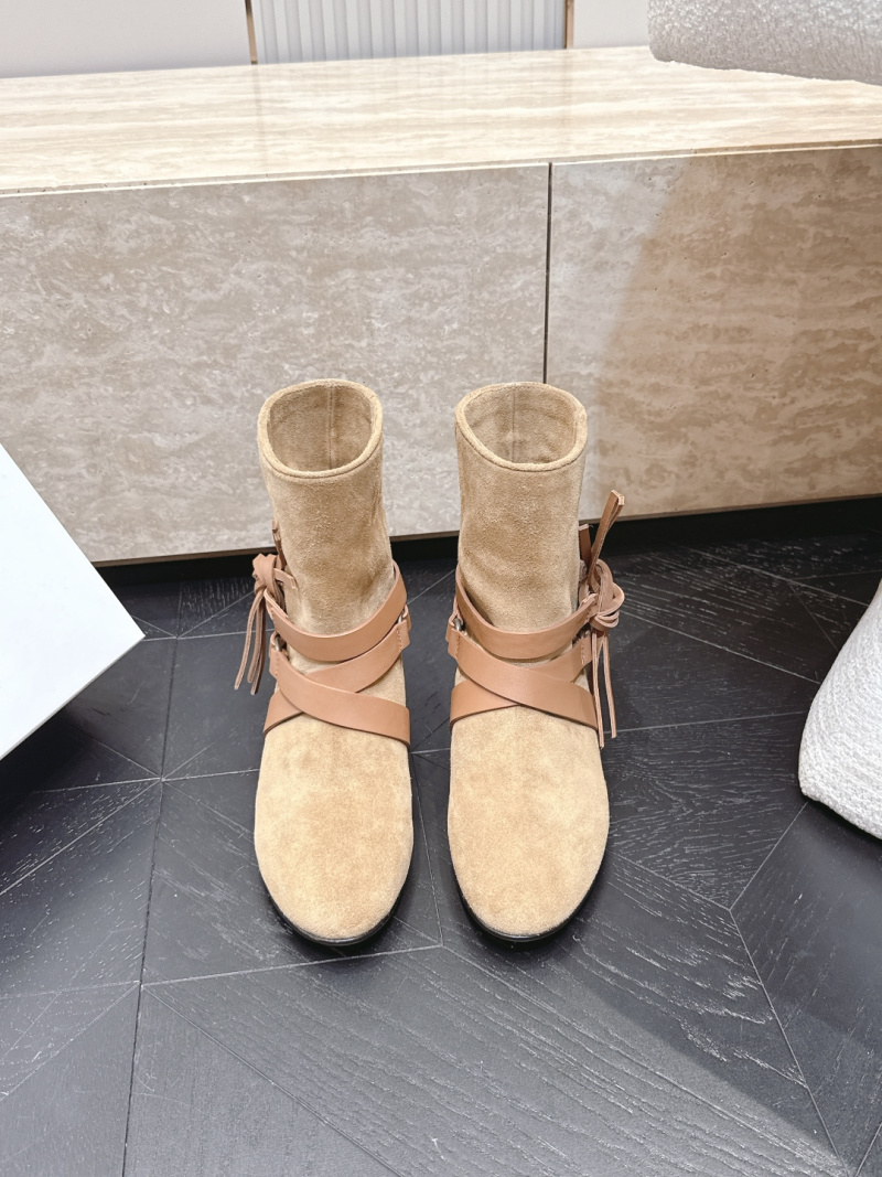 Женские ботильоны Isabel Marant бежевого цвета