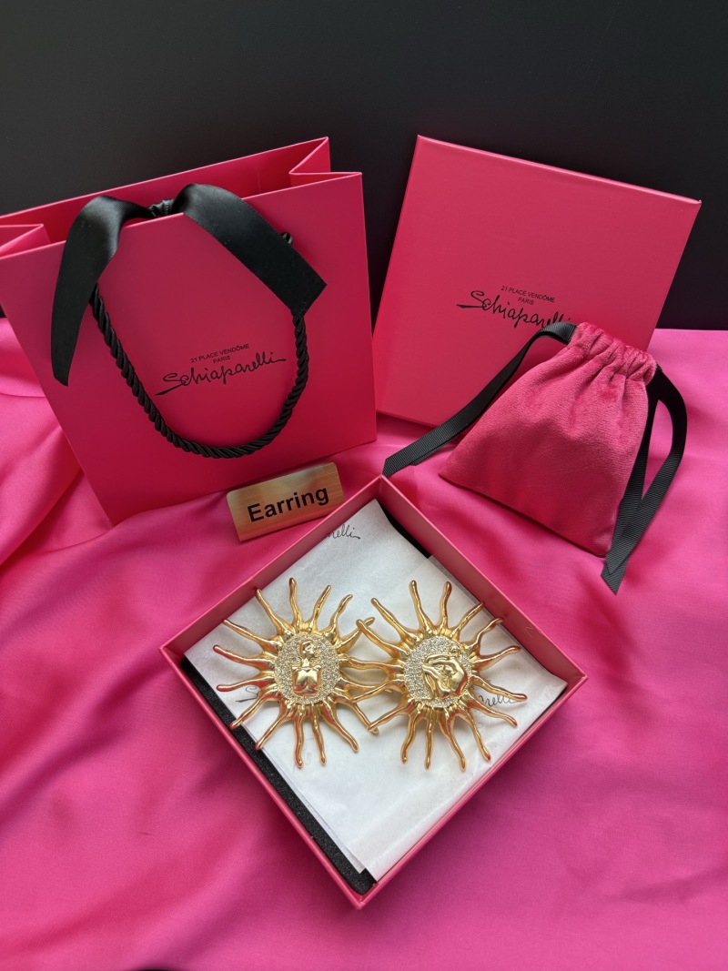 Серьги в форме солнца с кристаллами Schiaparelli