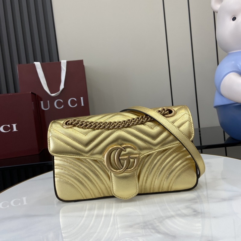 Сумка Gucci золотая с цепочкой