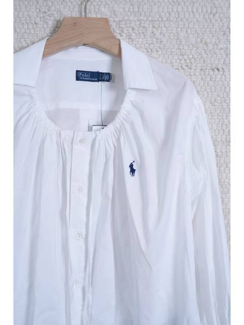 Блузка Ralph Lauren с регулировочным бантом, белый