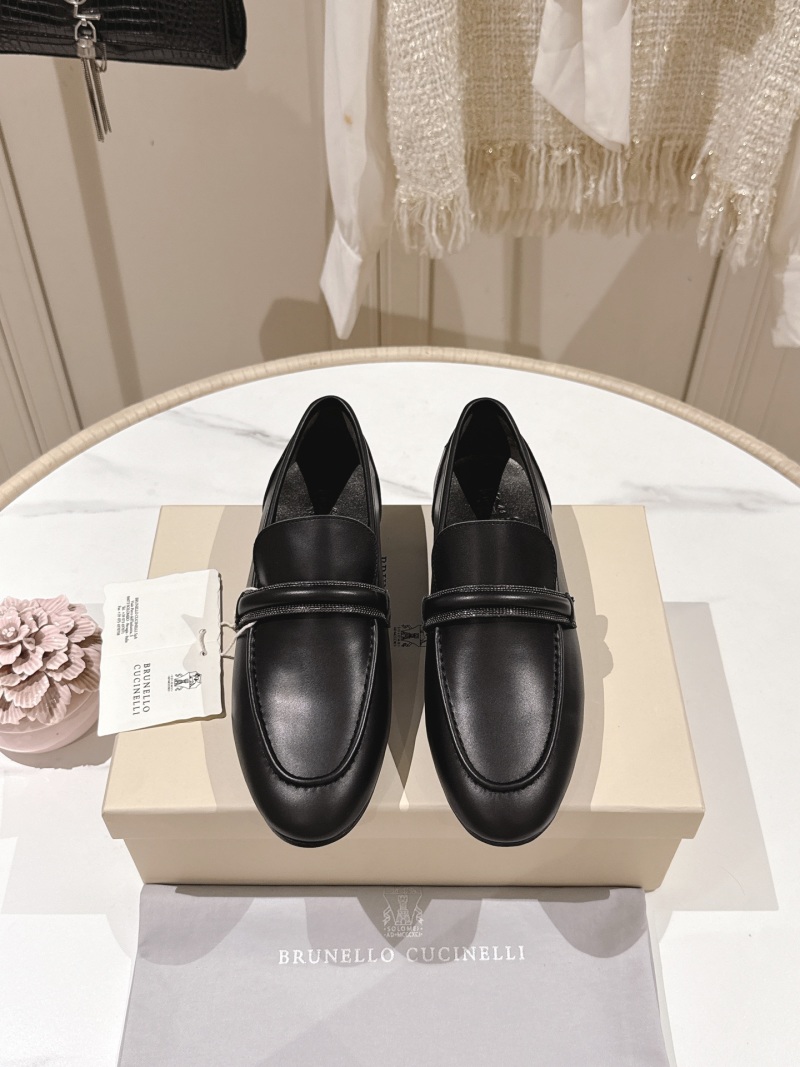 Женские классические мокасины Brunello Cucinelli из натуральной кожи