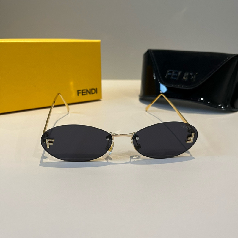 Солнцезащитные очки Fendi золотые