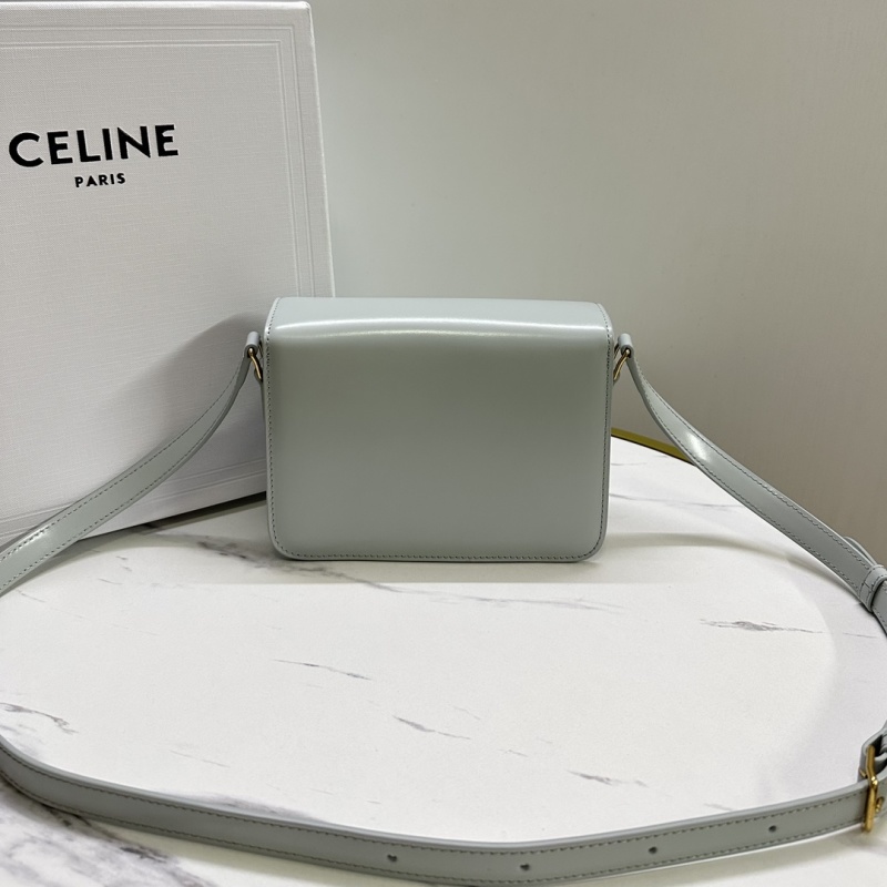 Сумка Celine Triomphe Mini светло-голубого цвета