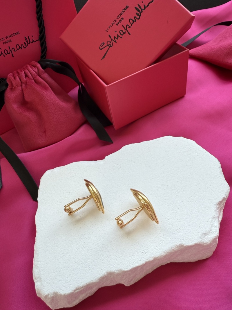 Серьги-кнопки в виде глаза Schiaparelli
