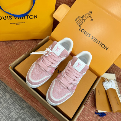 Мужские кроссовки Louis Vuitton Trainer розовые