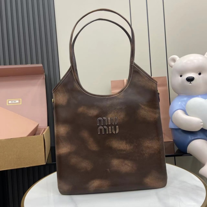 Сумка-тоут Miu Miu коричневый