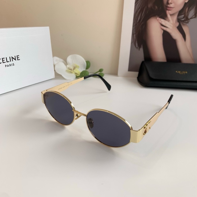 Солнцезащитные очки Celine, золотая оправа