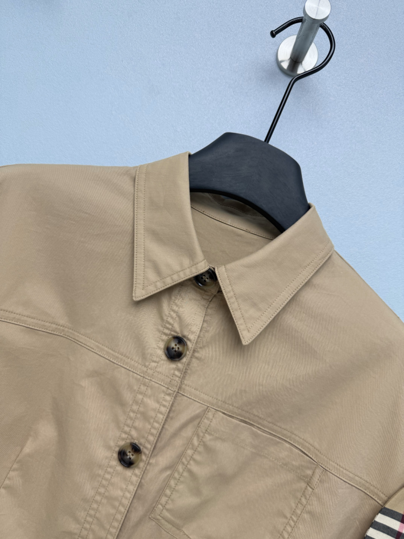 Повседневное платье-сарафан с короткими рукавами и воротником-стойкой Burberry