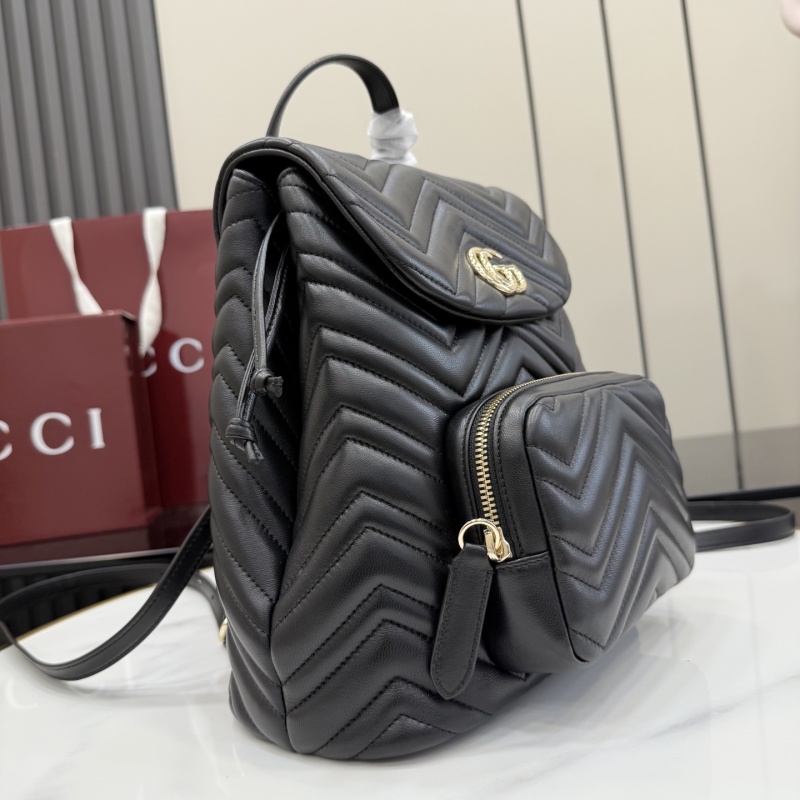 Рюкзак Gucci черный с золотой фурнитурой