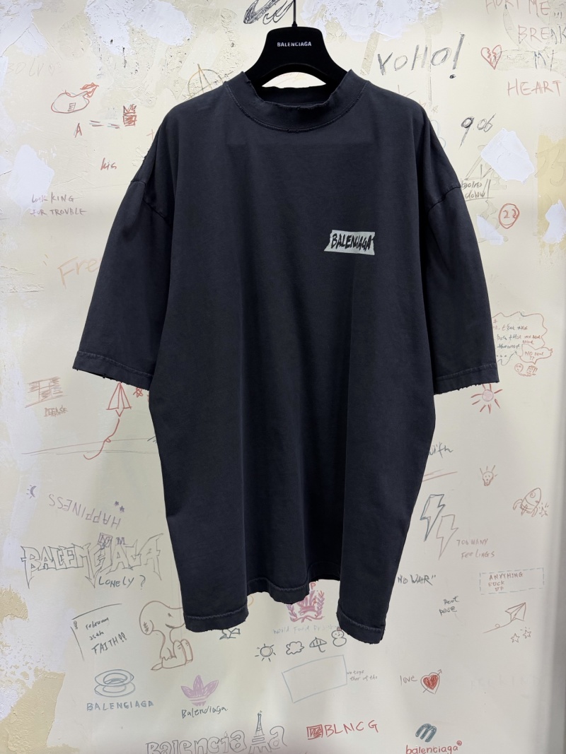 Футболка черная Balenciaga оверсайз