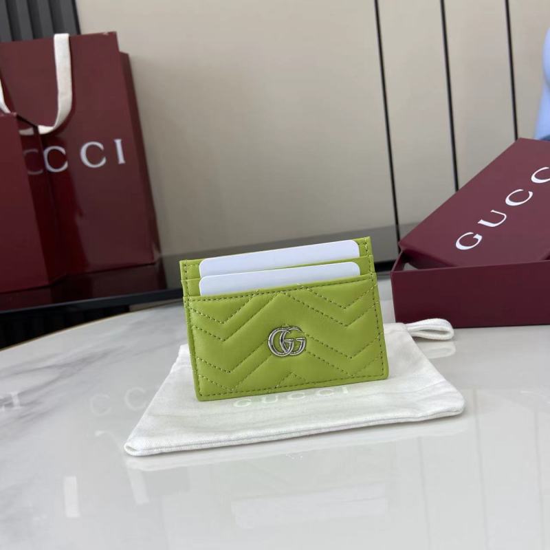 Картхолдер Gucci зеленый с логотипом GG