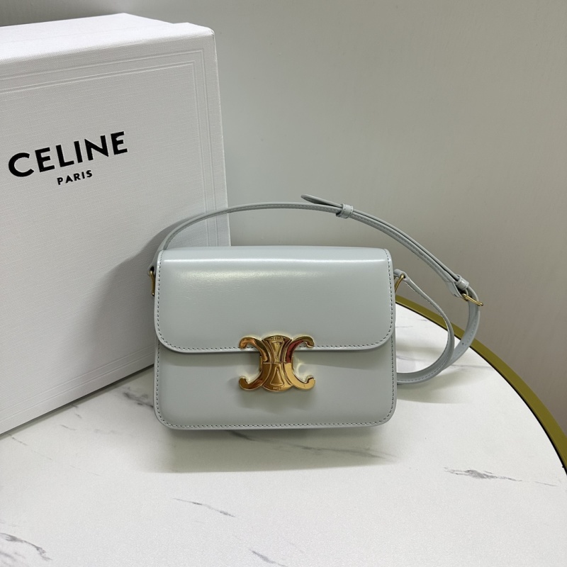 Сумка Celine Triomphe Mini светло-голубого цвета
